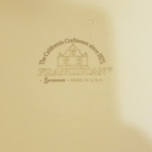 14" oval serving platter, Franciscan Desert Rose - Picture 3 of 7